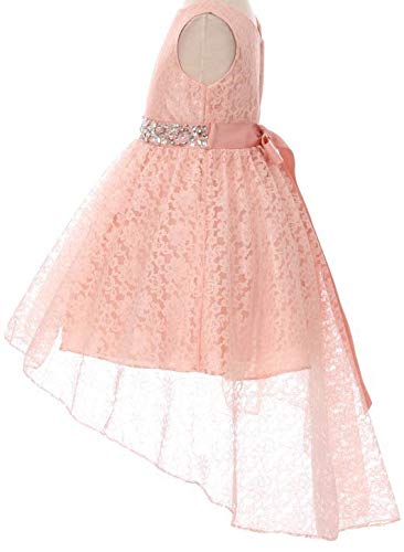 BNY Corner Little Girls Floral Lace Rhinestones Flower Girl Dress - Perfect for Christmas, Easter, Holiday Parties & Special Occasions