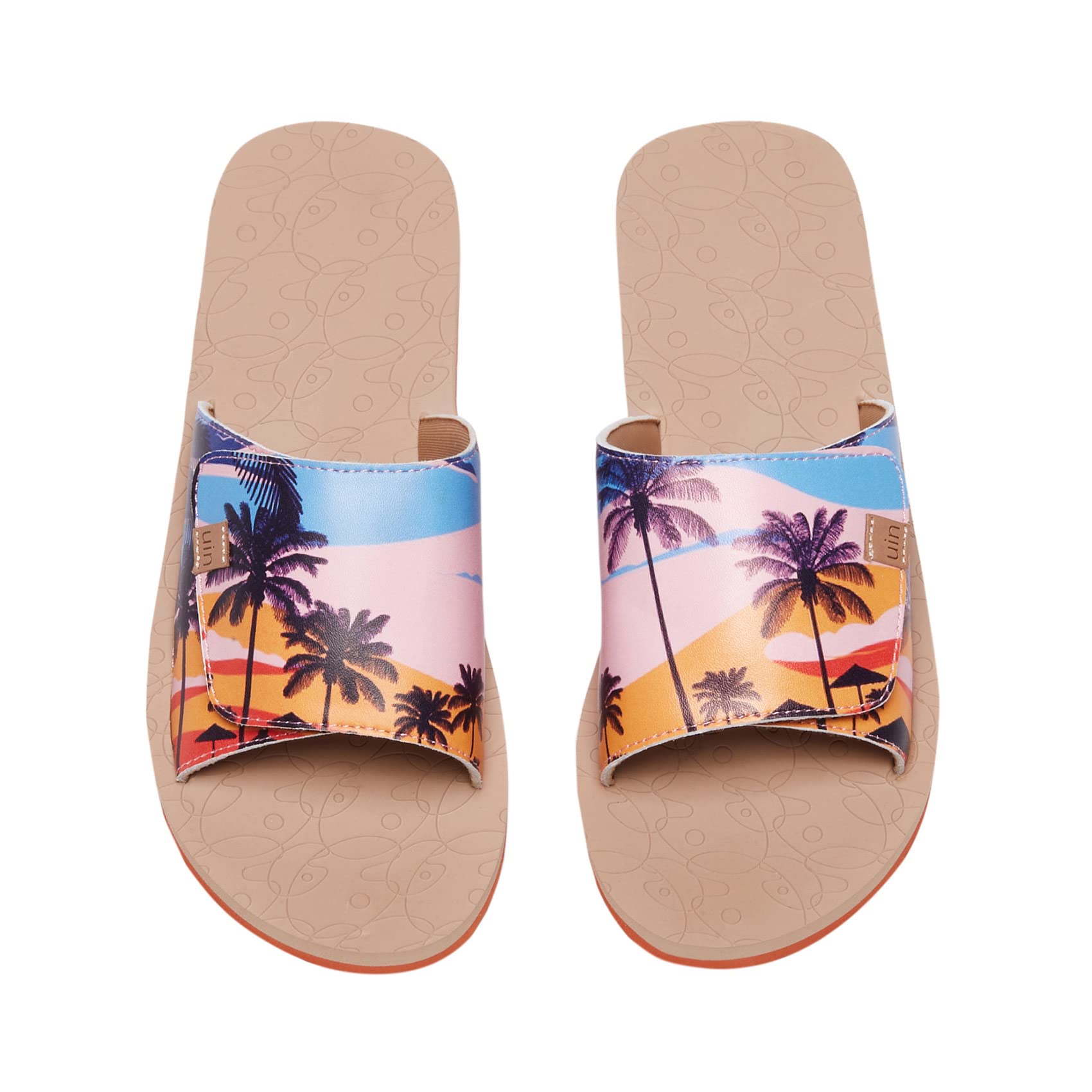 UIN Women's Flip Flops - Comfortable Non-Slip Beach Sandals with Artistic Paint Design for Summer, Travel & Casual Wear | Perfect for Poolside, Vacation & Everyday Use