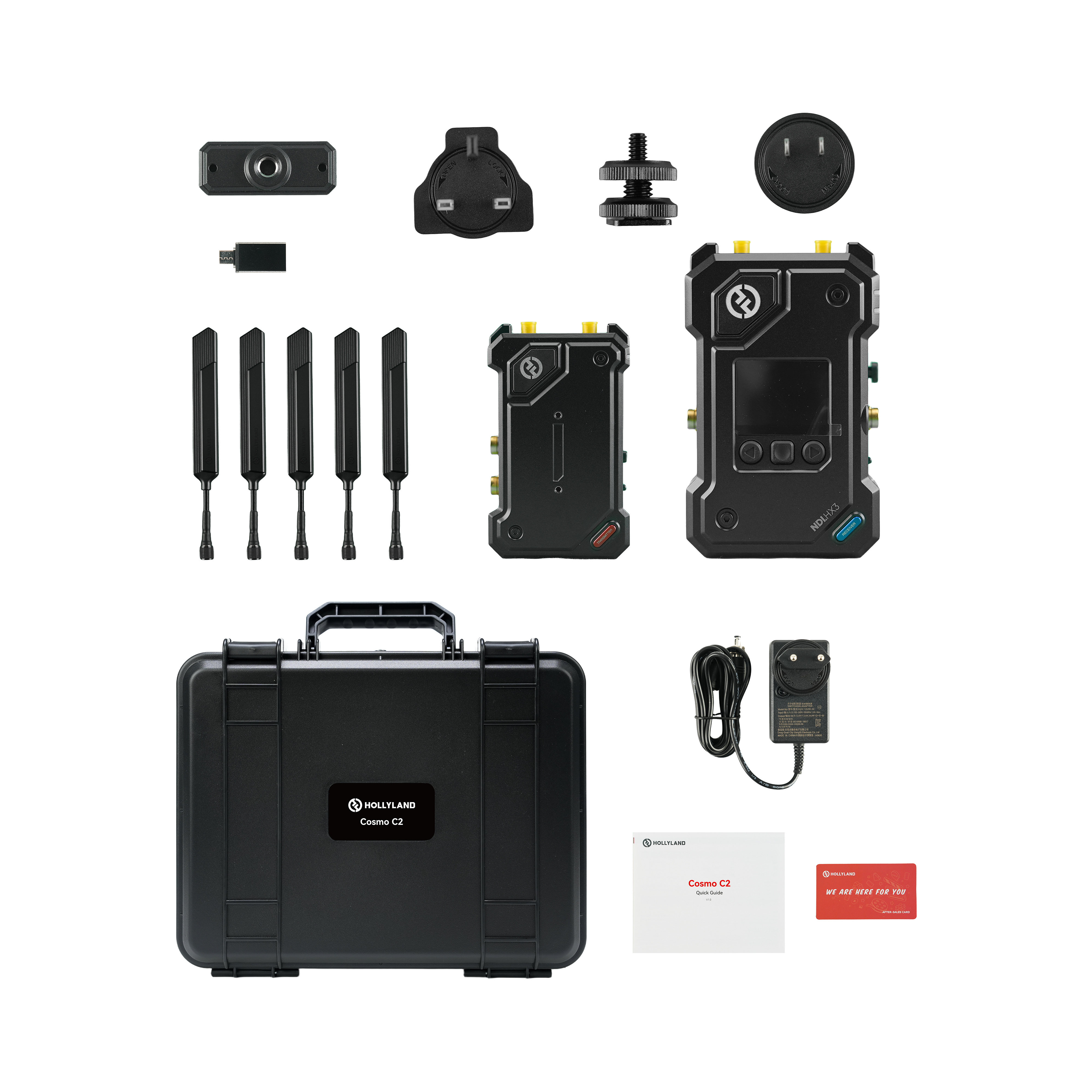 Hollyland Cosmo C2 1TX+1RX Wireless Video Transmission System for Live Streaming & Film Production - Perfect for YouTube, TikTok & Professional Videography