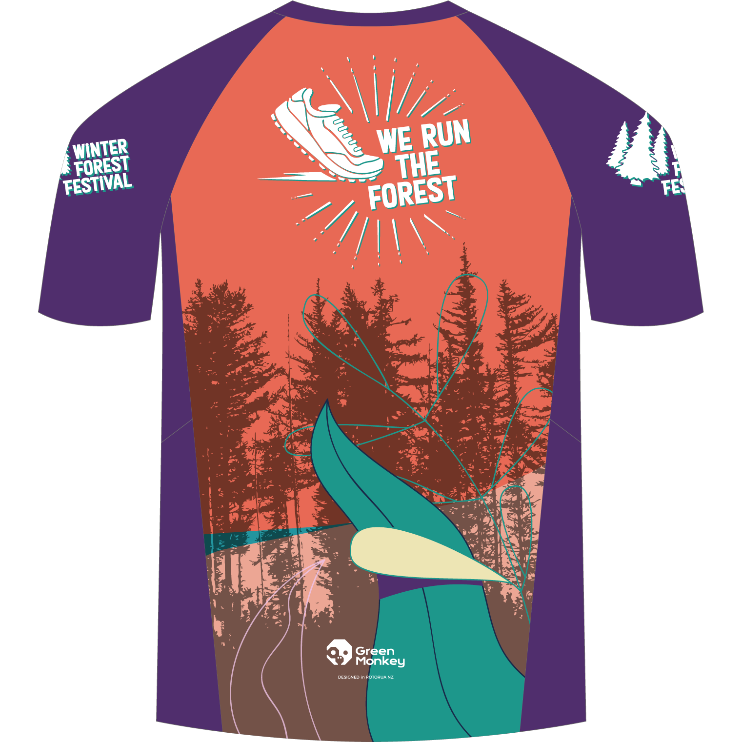 2020 We Run the Forest Official Running T-Shirts for Men & Women - Lightweight Moisture-Wicking Athletic Tee for Marathon, Jogging, Gym Workouts & Outdoor Activities