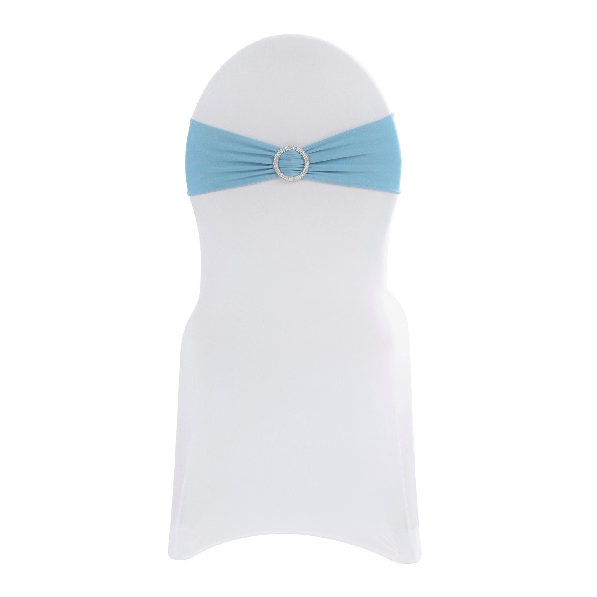 Stretchable Spandex Chair Band with Buckle - Baby Blue - Perfect for Home Office, Yoga, and Physical Therapy Exercises