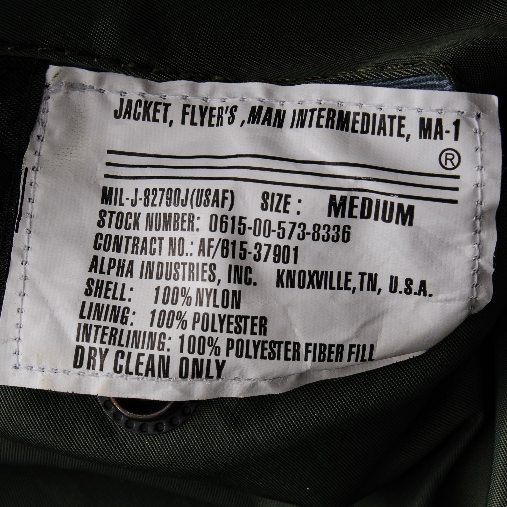 USAF MA-1 Flight Jacket by Alpha Industries - Medium Size Limited Edition Bomber Jacket for Men | Perfect for Aviation Enthusiasts, Military Style Fashion & Outdoor Adventures