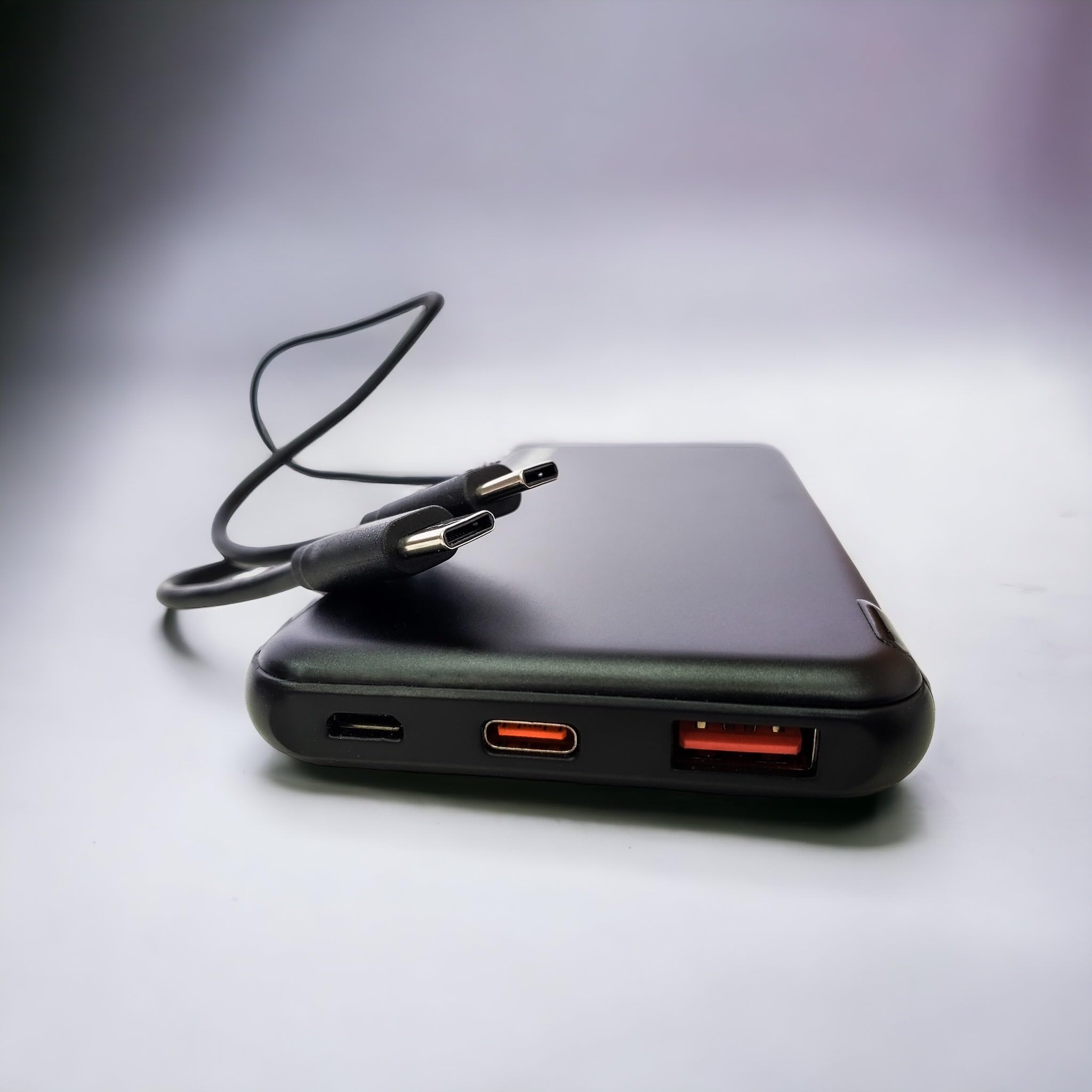 10000mAh 12V Output Portable Charger Power Bank - Fast Charging Battery Pack with USB-C Cable & Triple Outputs for iPhone, Android Devices (Black) | Perfect for Travel, Camping, and Emergency Power Backup