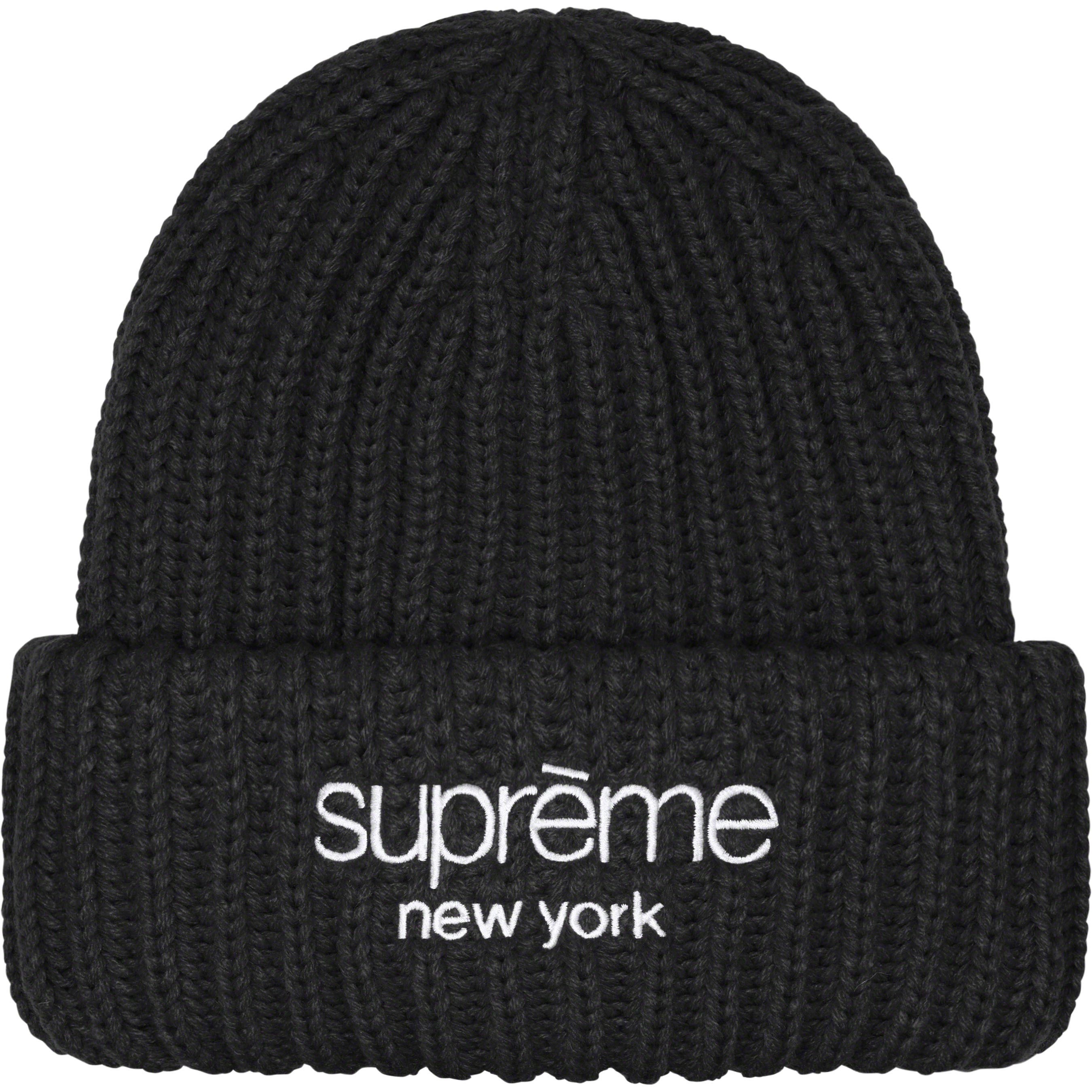 Supreme Classic Logo Chunky Ribbed Beanie - Warm Winter Hat for Men & Women - Perfect for Skiing, Snowboarding & Cold Weather Fashion