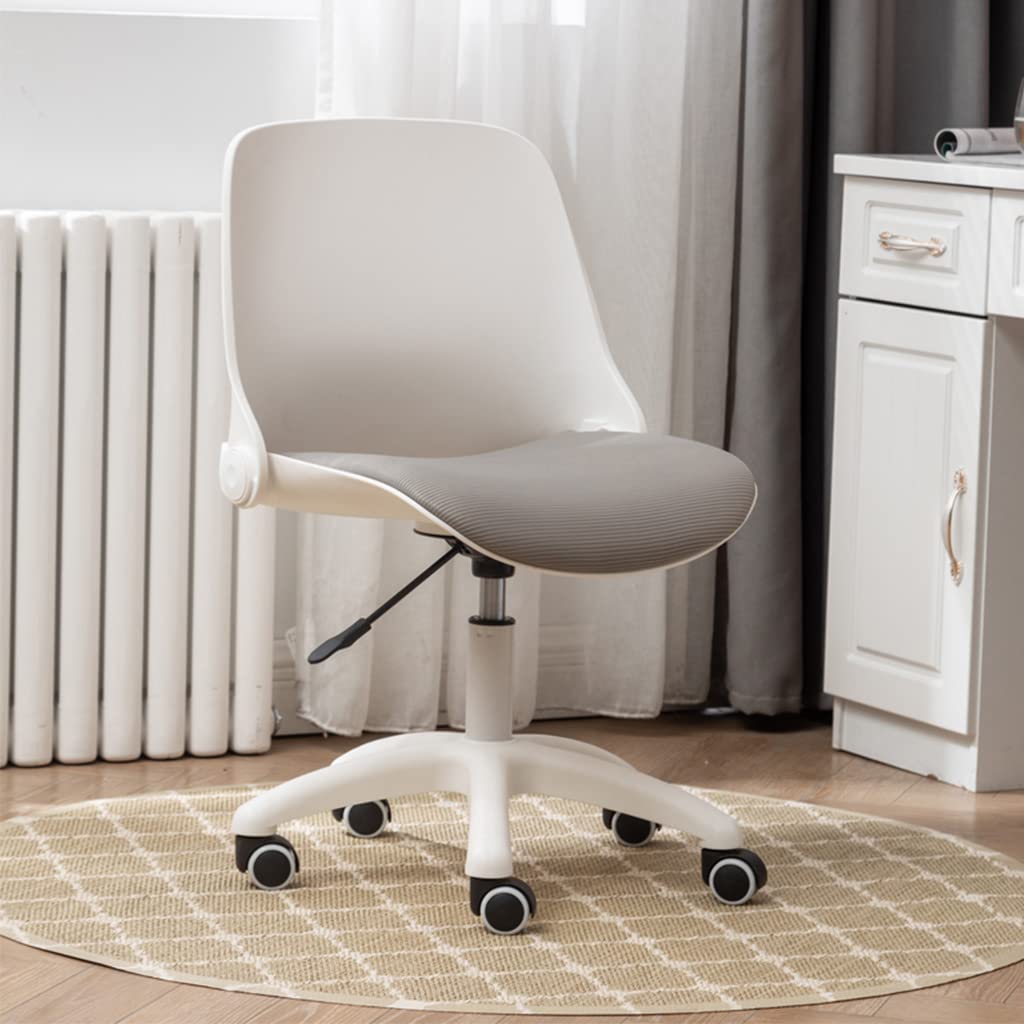 Ergonomic Folding Office Chair with Swivel & Rollers - Comfortable, Easy to Install, Heavy Duty Support - Perfect for Home Office, Study, Conference Rooms & Small Spaces