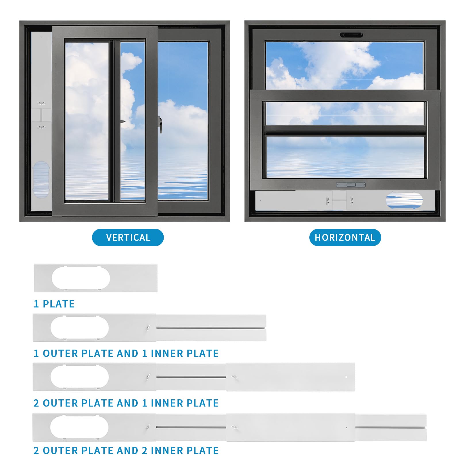 Universal Portable Air Conditioner Window Vent Kit - 5.9