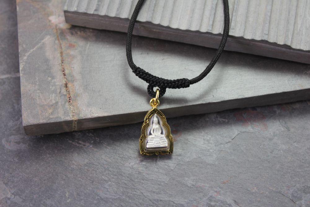 Adjustable Thai Amulet Necklace - 2mm Cord for Single Amulet - Perfect for Spiritual Protection, Meditation & Buddhist Devotion