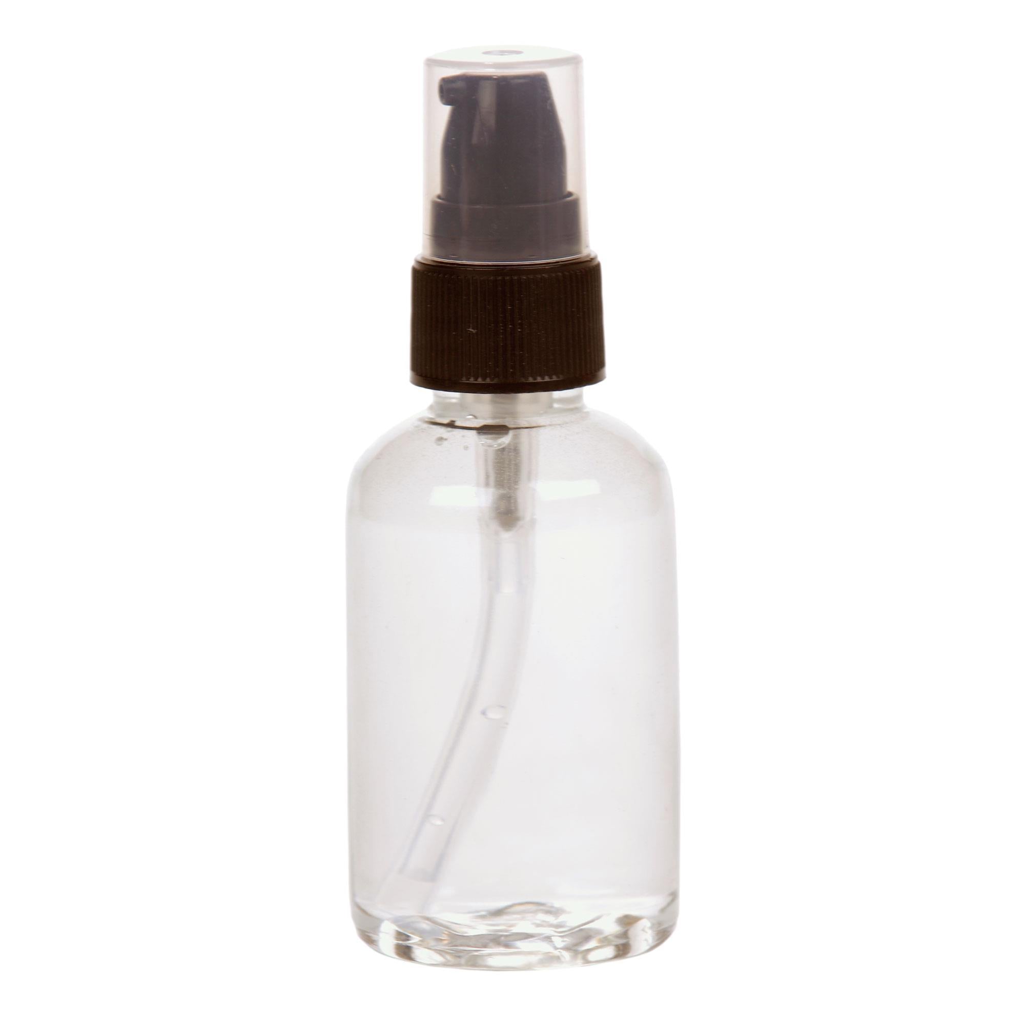 2oz Clear Plastic Bottle with Finger Pump - Perfect for Travel, Cosmetics, and DIY Liquids Refill