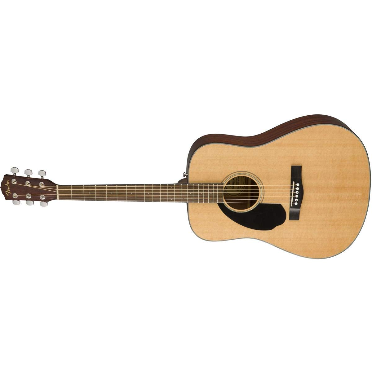Fender CD-60S Left-Handed Acoustic Guitar - Mahogany Dreadnought with Walnut Fingerboard & Phosphor Bronze Strings - Gloss Natural Finish - 2 Year Warranty | Perfect for Beginners, Campfire Singalongs & Home Recording Studios