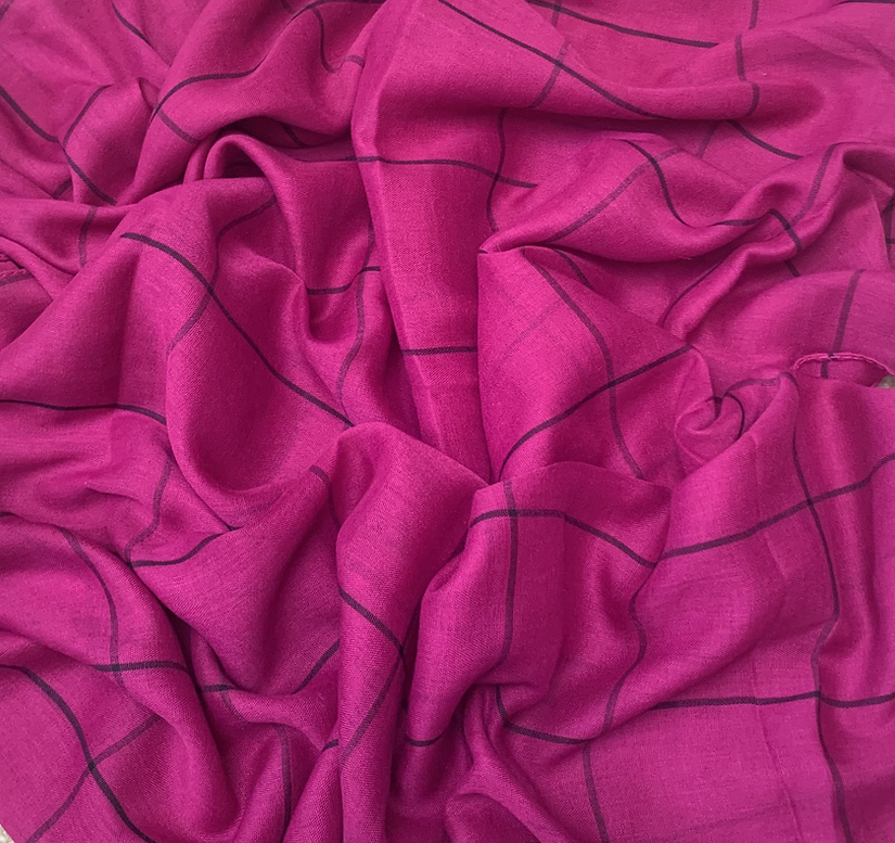 Grid Magenta - Trendy Women's Fashion Tops & Blouses for Casual Wear, Office & Party Outfits