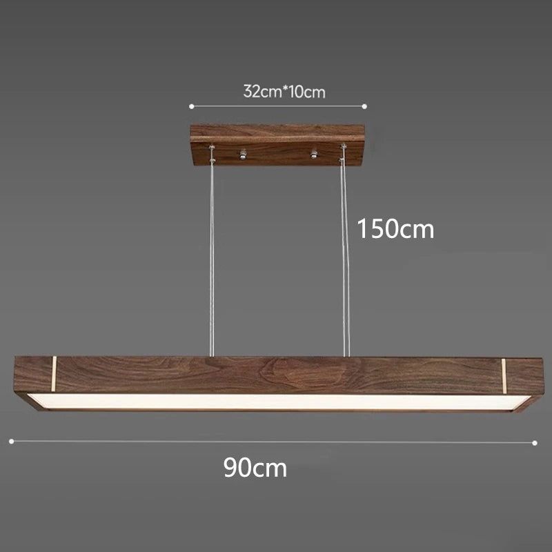 Stylish Oak Wood Slate Kitchen Island Lighting Fixture - Modern Farmhouse Pendant Light for Dining Room & Breakfast Bar - Perfect for Home Decor and Interior Design