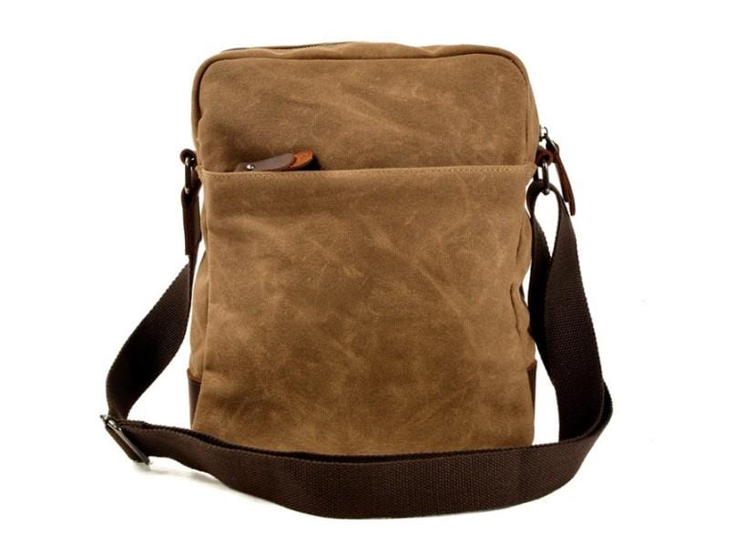 Unisex Canvas Crossbody Messenger Bag - Durable Leather Handbag for Men & Women - Perfect for Travel, Work & Everyday Use