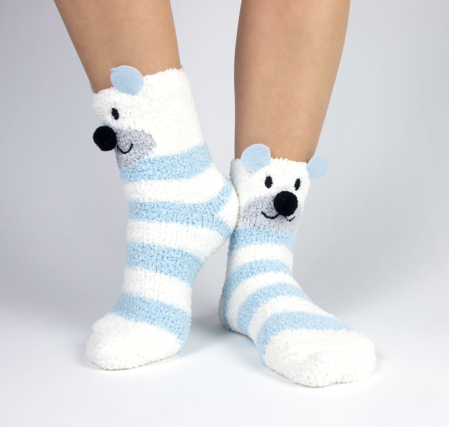 Cozy Red Bene Women's Animal Fuzzy Socks - Soft Warm Winter Slipper Socks for Women - Perfect for Home, Lounge & Gifts