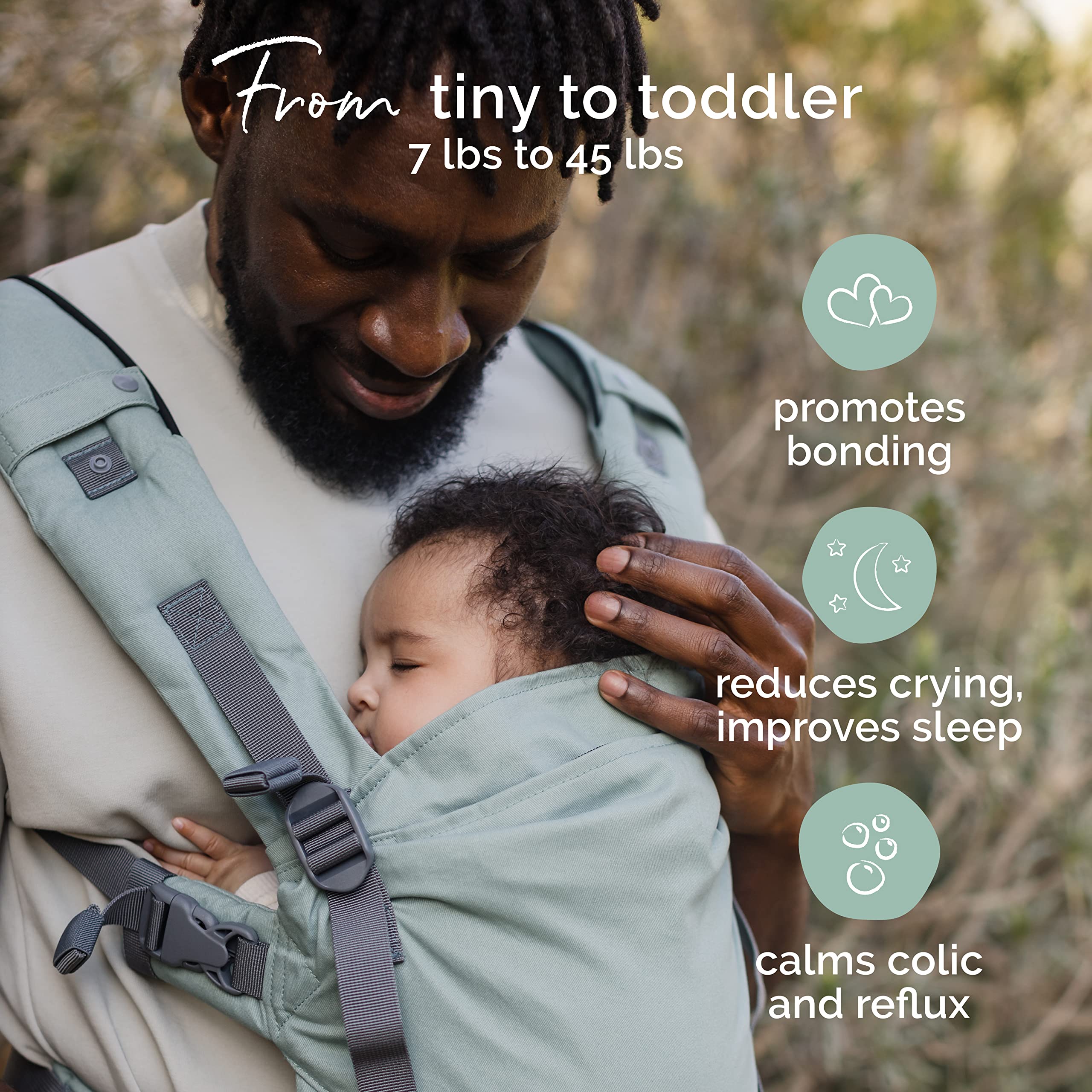 Premium Boba X Baby Carrier in Seafoam Green - Ergonomic, Hands-Free Infant Carrier for Newborn to Toddler - Perfect for Hiking, Travel & Everyday Use