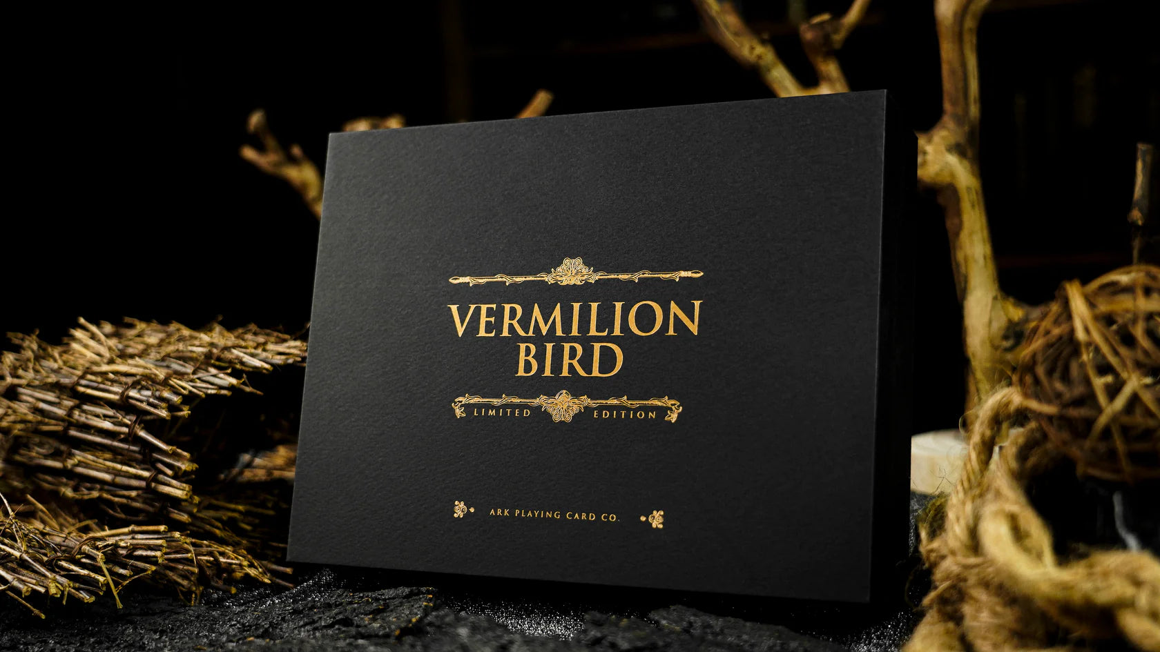 Premium ARK Black Gold Box Set - Vermilion Bird Playing Cards for Poker, Magic Tricks & Collectors | Elegant Gift for Card Game Enthusiasts