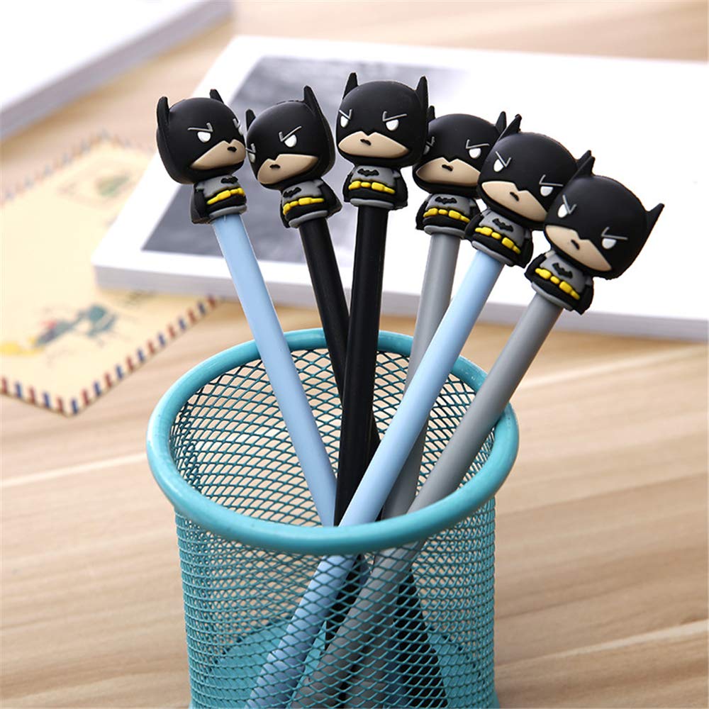 Kawaii Cartoon Character Gel Pens - 6 Pack Cute School & Office Supplies for Girls & Kids - Fun Writing Tools for Homework, Journaling & Note Taking