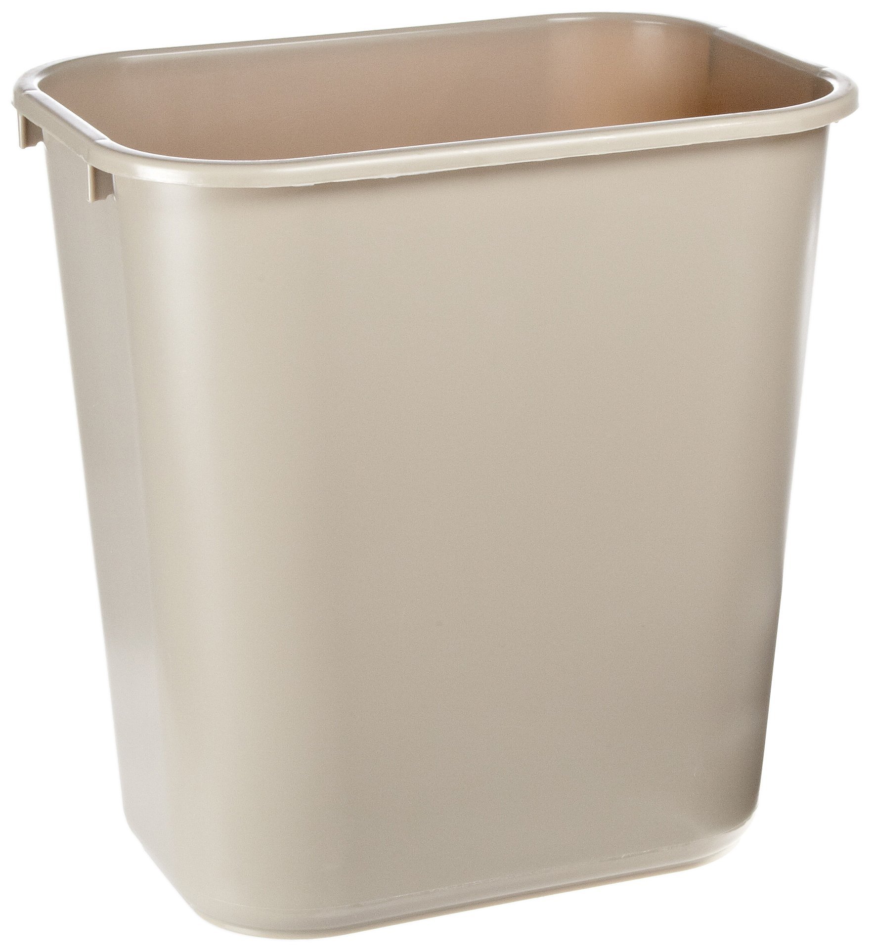 Rubbermaid 7-Gallon Plastic Trash Can - Beige Waste Basket for Office, Bathroom & Bedroom - Space-Saving Under Desk & Sink Design - Ideal for Home, Office & Commercial Use