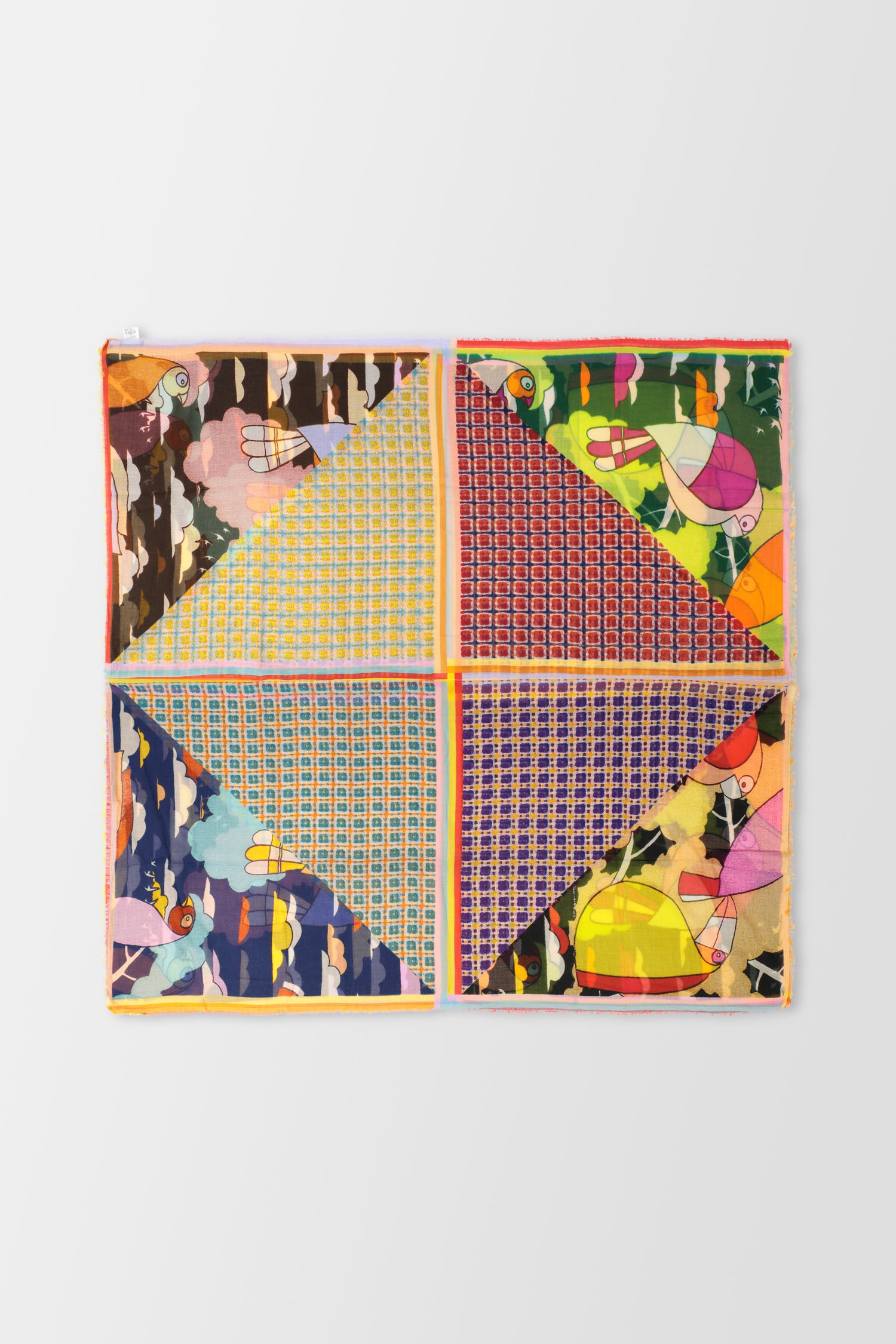 Faliero Sarti Multicolor Maela Silk Scarf - Luxury Italian Fashion Accessory for Women | Perfect for Office, Party & Special Occasions