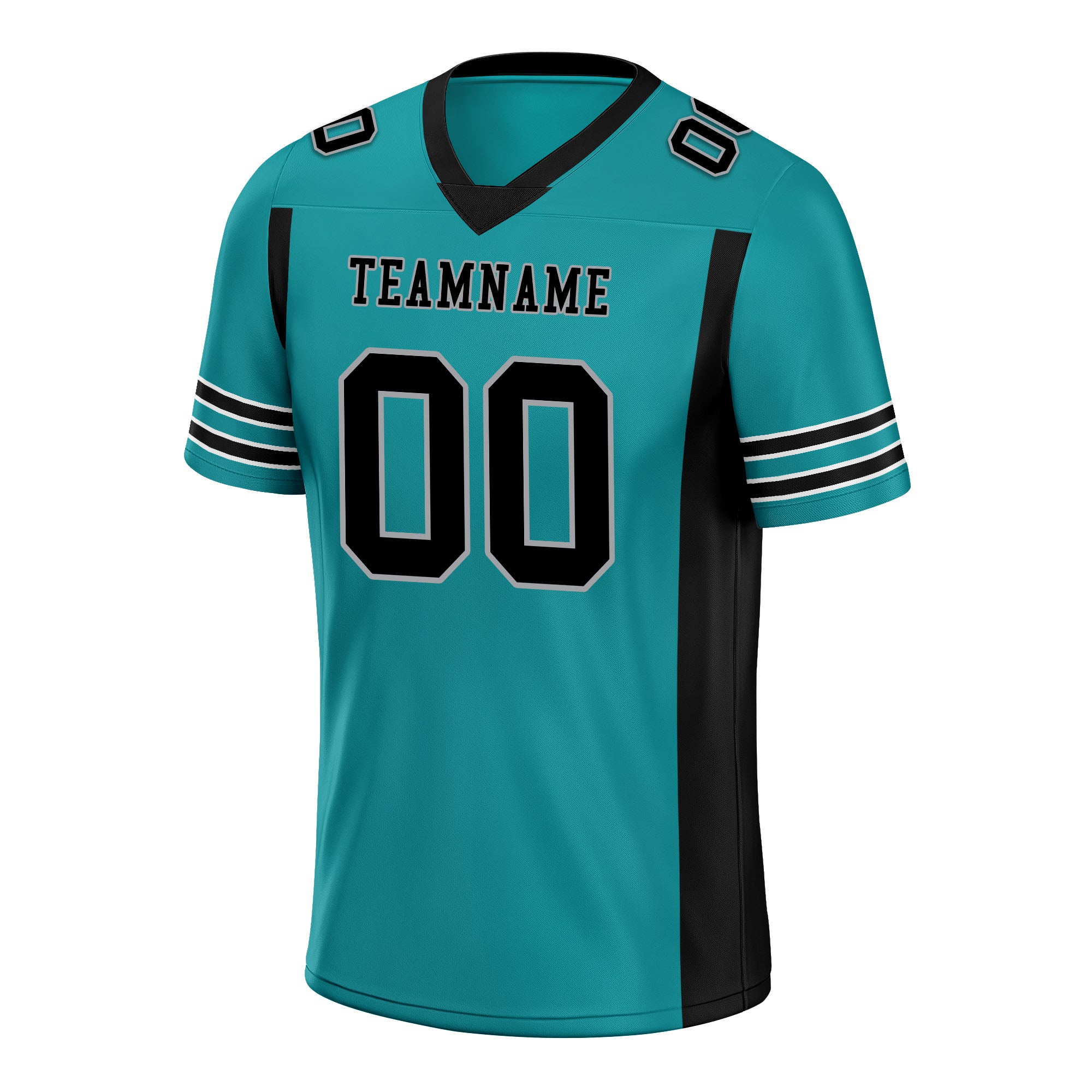 Custom Dark Green Black Striped Sleeves Personalized Authentic Football Jersey FBJ02 D06070 - Perfect for Game Day, Team Sports & Fan Apparel