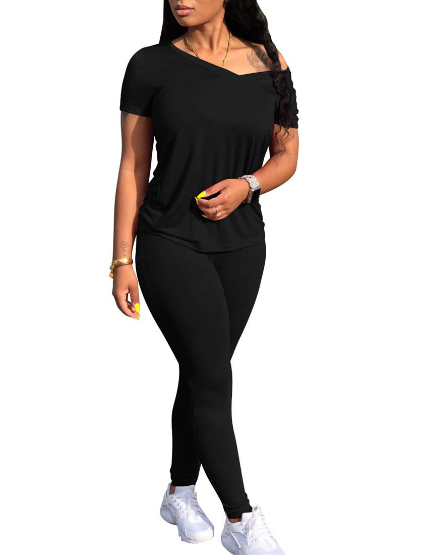 BORIFLORS Women's 2-Piece Workout Tracksuit Set - Long Sleeve Top & Jogger Legging Pants | Gym, Yoga, Running & Casual Wear