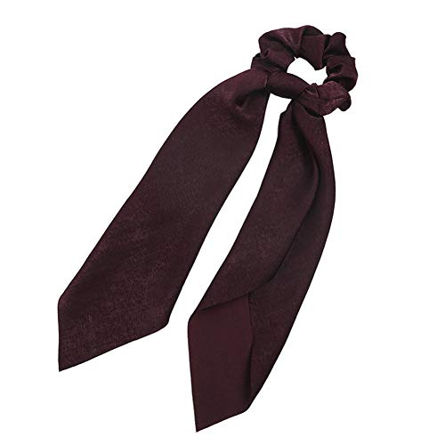 Leopard Print Hair Scarf for Women - Elastic Hair Ties with Bow Design for Ponytails & Updos - Fashionable Hair Accessories for Daily Wear, Work & Special Occasions (Medium, Pack of 3)