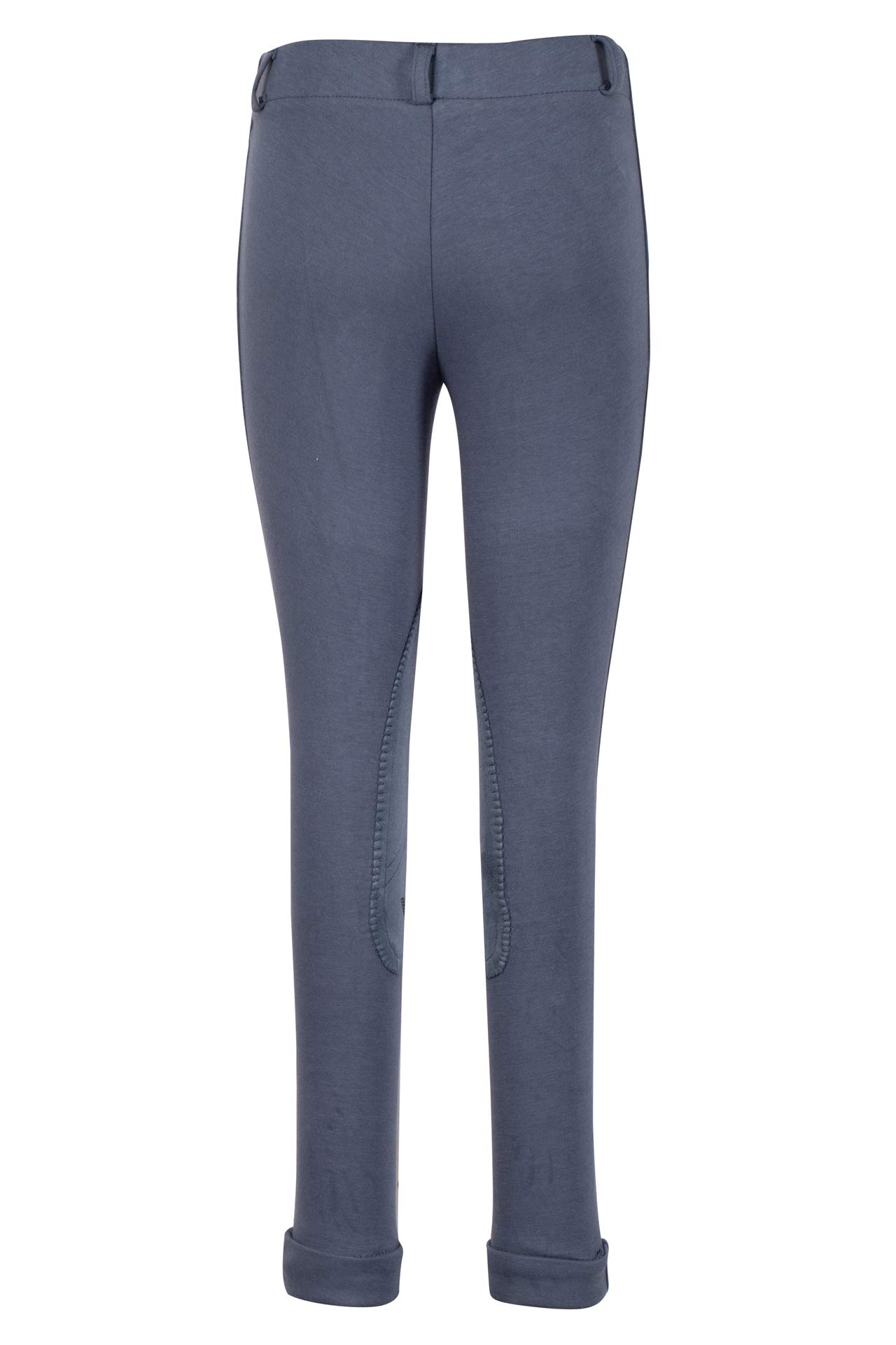 TuffRider Kids' Equestrian Riding Jodhpurs - Low Rise Pull-On Design with Free Striped Socks | Perfect for Horseback Riding Lessons & Beginner Riders
