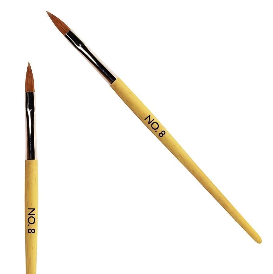 Premium Acrylic Paint Brush #8 - Professional Artist Brush for Canvas Painting, Nail Art & DIY Crafts - Perfect for Beginners & Professionals