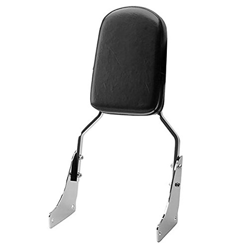 Krator Sissy Bar Backrest Motorcycle Passenger Seat Pad - Universal Fit for Honda Shadow ACE VT 1100 & Other Cruiser Bikes | Comfortable Ride for Long Distance & Road Trips