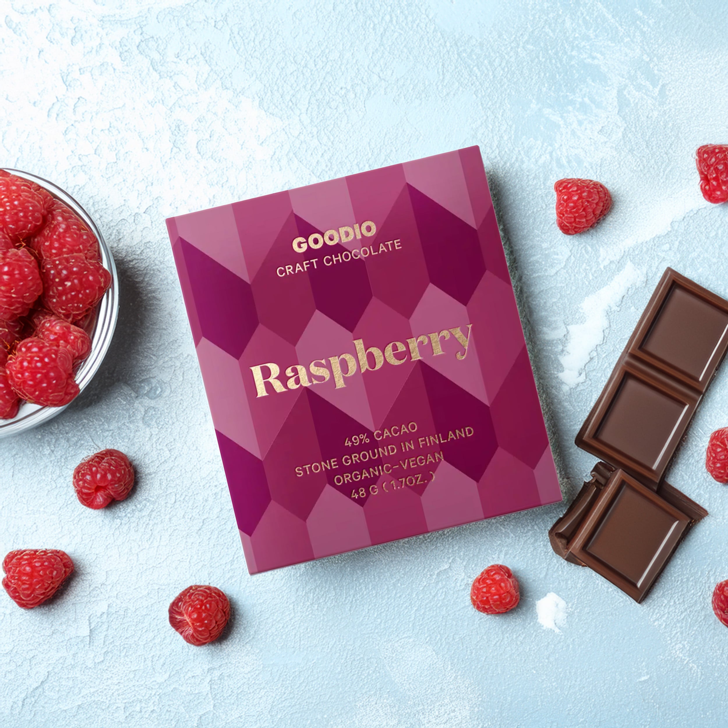 Delicious Raspberry Chocolate - Gourmet Dark Chocolate with Real Raspberry Pieces | Perfect for Gifts, Desserts & Baking