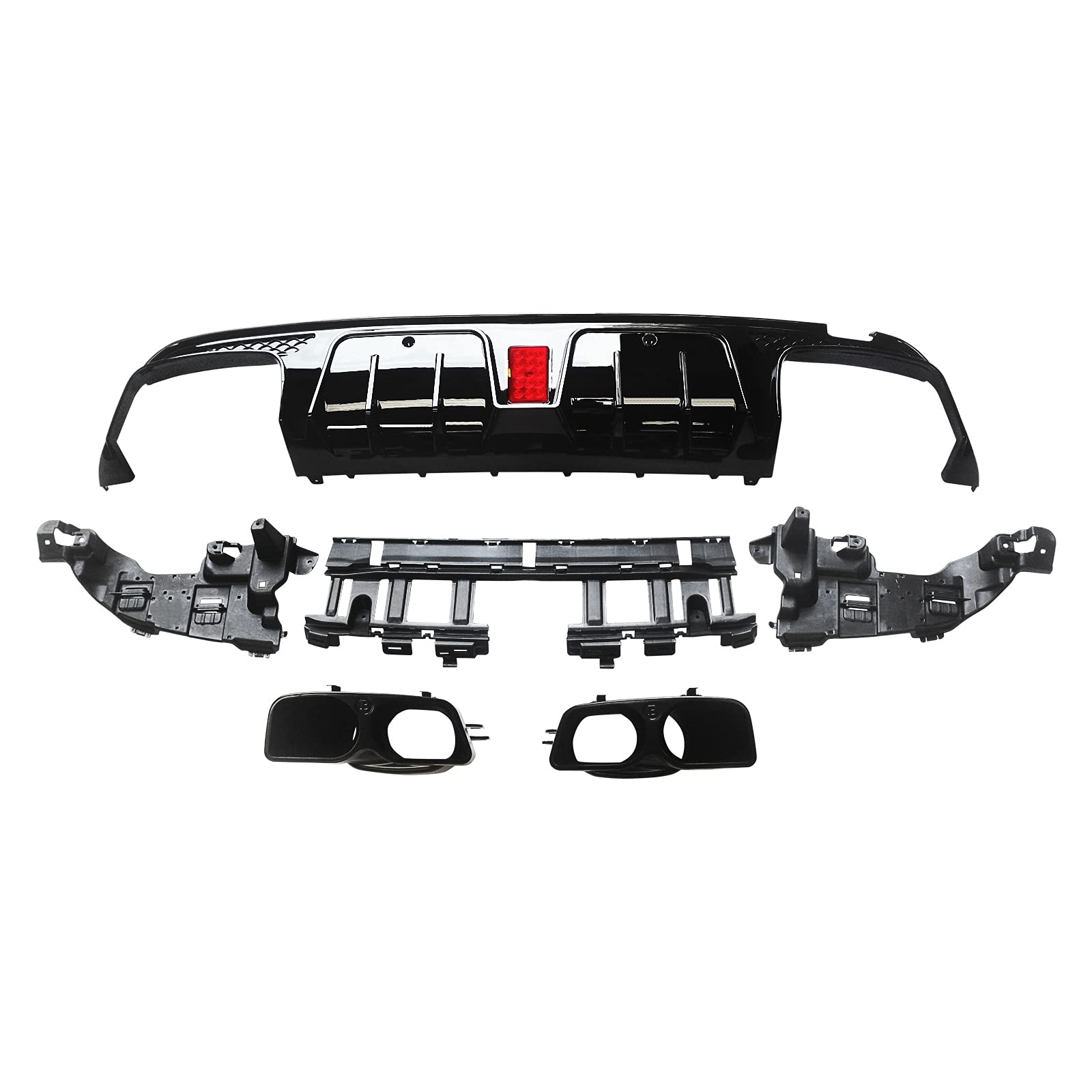 NINTE Rear Diffuser for 2015-2021 Mercedes-Benz W205 C-Class C63 C63S AMG - Carbon Fiber Rear Bumper Lip Spoiler - Aggressive Style Upgrade for Enhanced Aerodynamics & Sporty Look