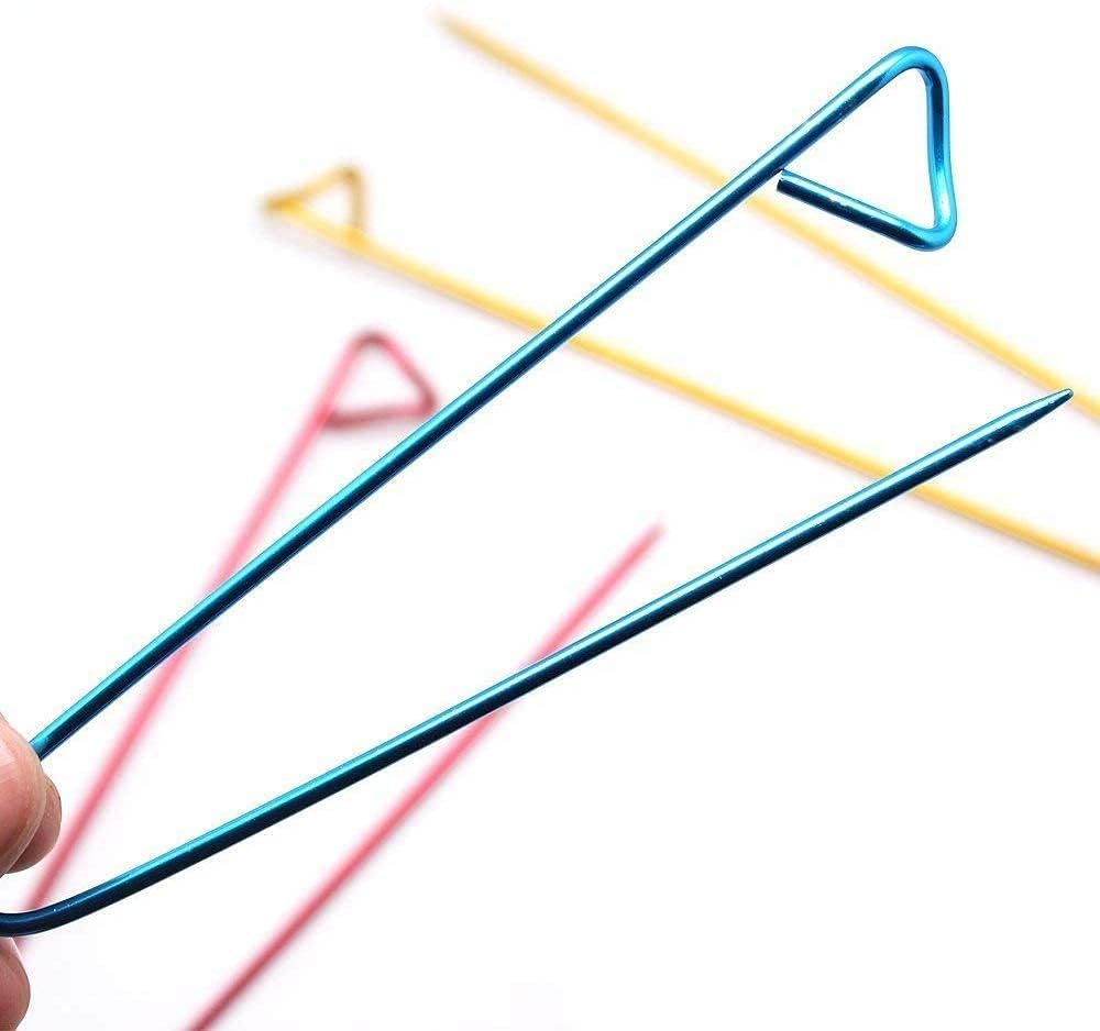 12 Pack Aluminum Knitting Stitch Holders - Durable Knitting Needle Accessories for Crochet, Loom & Hand Knitting Projects - Perfect for Sweaters, Scarves & Blankets