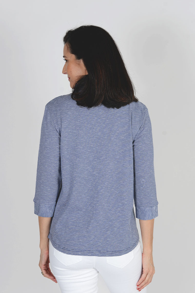 Stylish Striped Button Cuff Blouse for Women | Fashionable Long Sleeve Tops | Perfect for Office, Casual Wear & Date Nights
