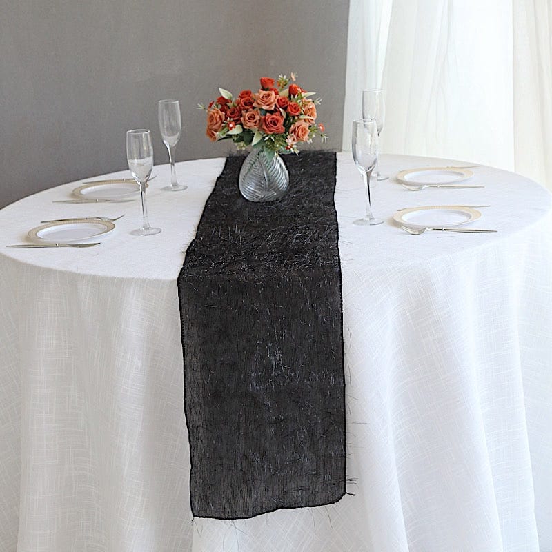 12-Pack 108-Inch Polyester Table Runners with Metallic Tinsel Trim - Elegant Dining Decor for Weddings, Parties & Holiday Celebrations