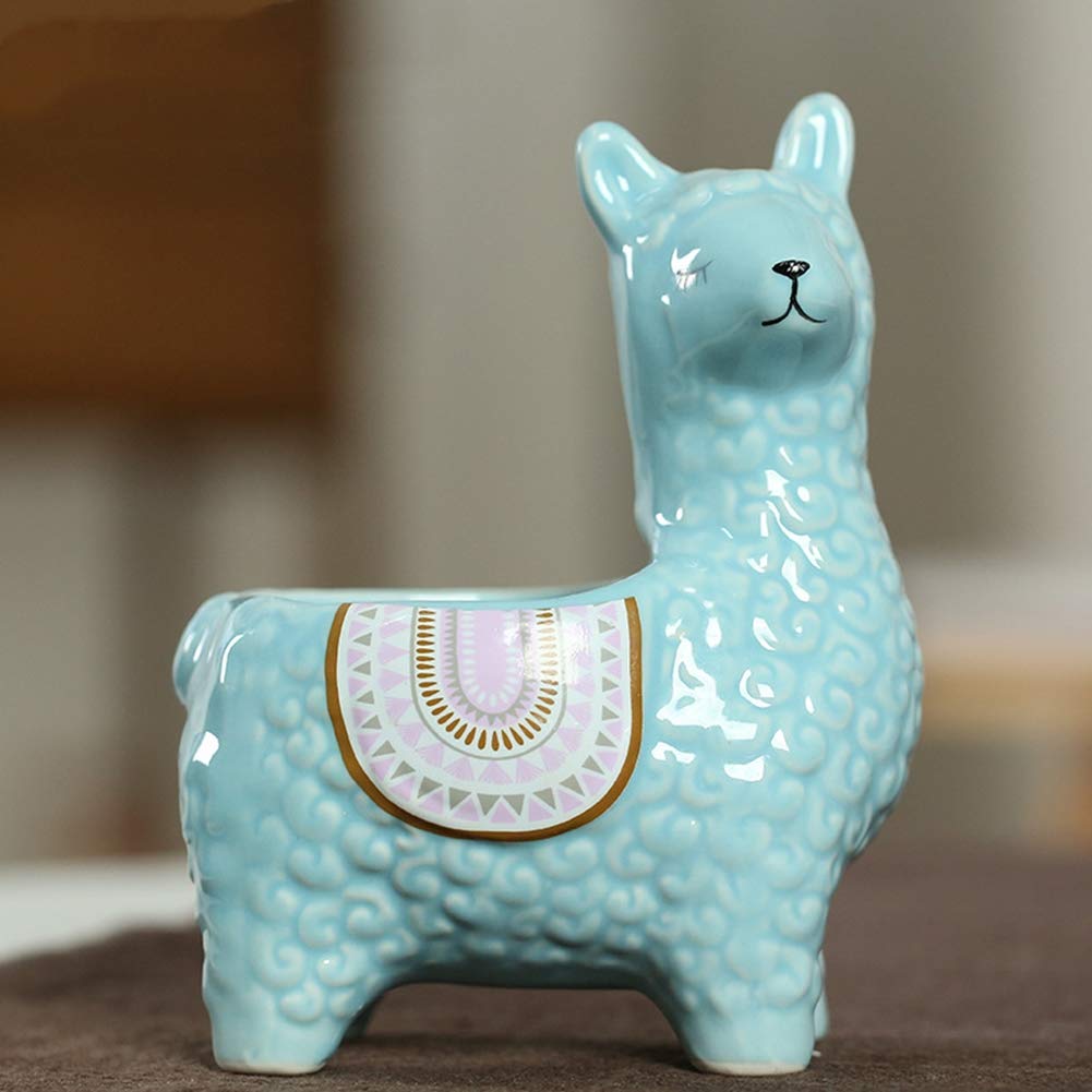 Adorable Ceramic Sheep Succulent Pots - Small Cactus & Flower Planters for Home Decor, Office Desk, and Garden - Perfect Gift for Plant Lovers