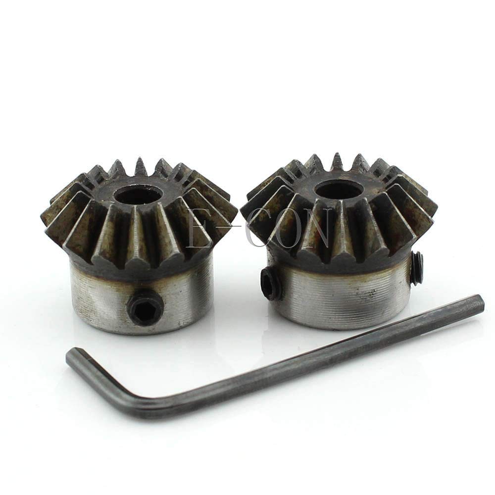 1.5M 16T 7mm Width Metal Umbrella Tooth Bevel Gear Helical Motor Gear - 16 Tooth 6mm/8mm/10mm Bore (10mm Hole) - for RC Cars, Robotics, DIY Projects & Industrial Machinery