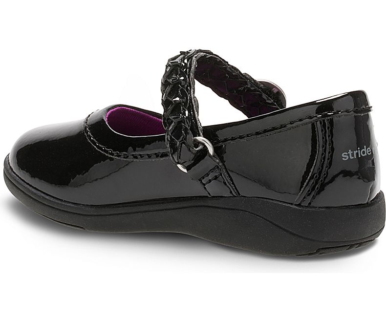 Stride Rite Black Patent Leather Brielle Dress Shoes for Girls - Perfect for School, Parties & Special Occasions