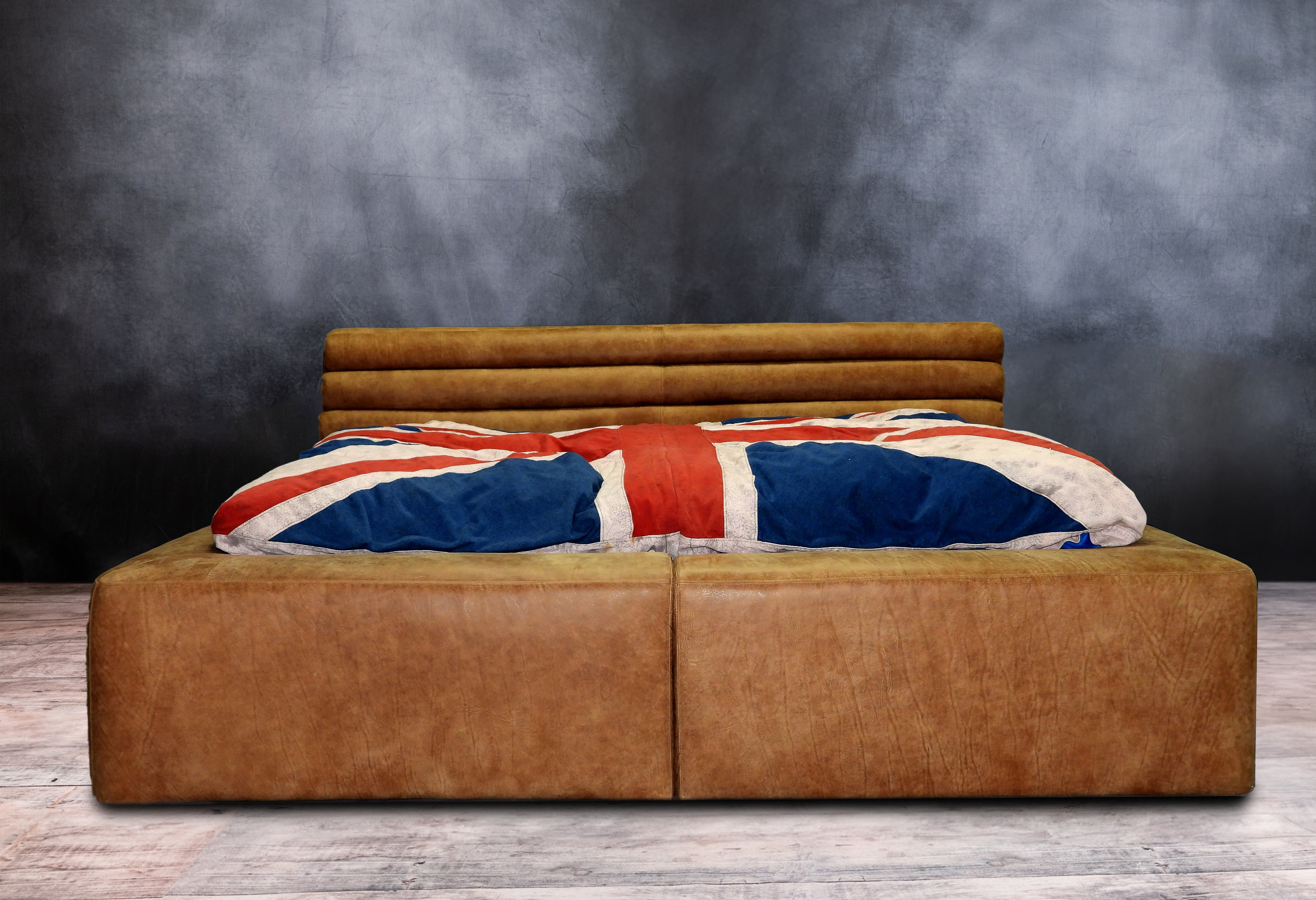 Premium Genuine Leather Commander Bed Frame - King Size, Modern & Luxurious Bedroom Furniture for Master Suite, Guest Room, or Airbnb