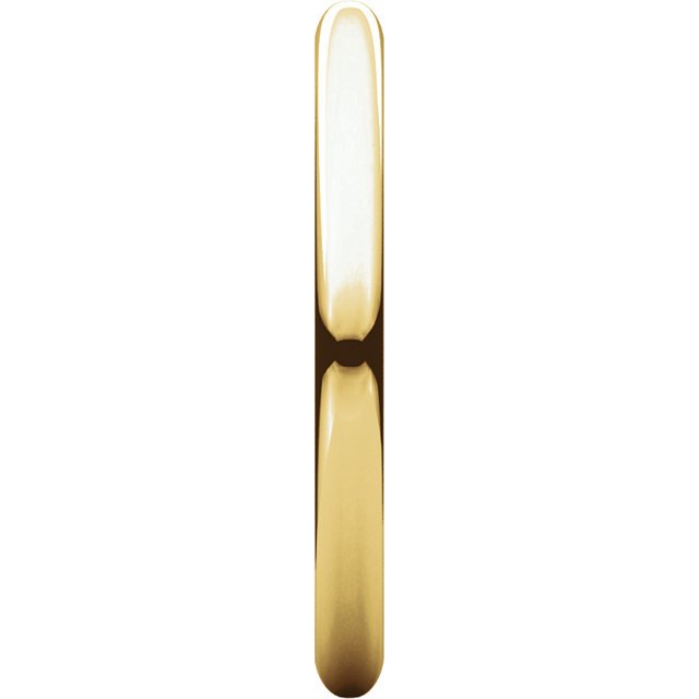 14K Gold 2mm Half Round Wedding Band for Women - Elegant & Durable Bridal Ring for Engagement, Anniversary & Everyday Wear