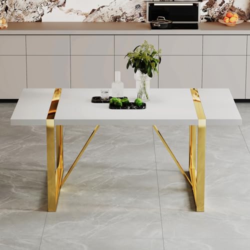 71'' White&gold Table