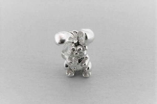 Sterling Silver Rabbit Charm Pendant - Elegant Jewelry for Necklaces, Bracelets & DIY Crafting - Perfect Gift for Animal Lovers & Nature Enthusiasts