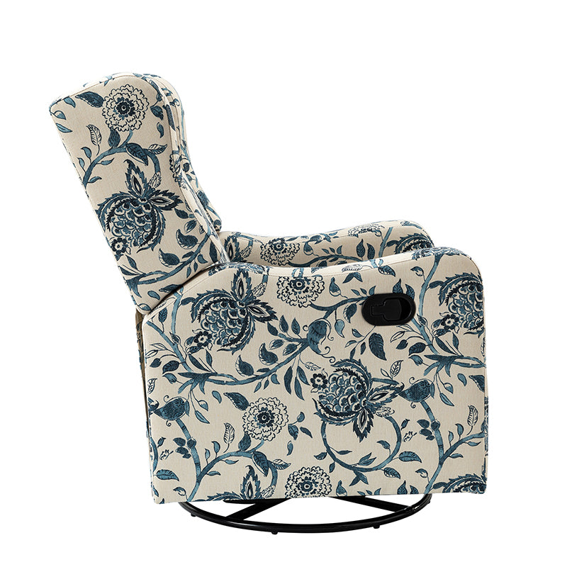 Damian Manual Swivel Glider Recliner Chair - Comfortable Living Room Furniture for Relaxing, Reading & Nursing