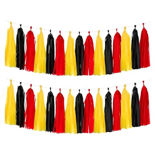 Red Yellow and Black Tassel Garland