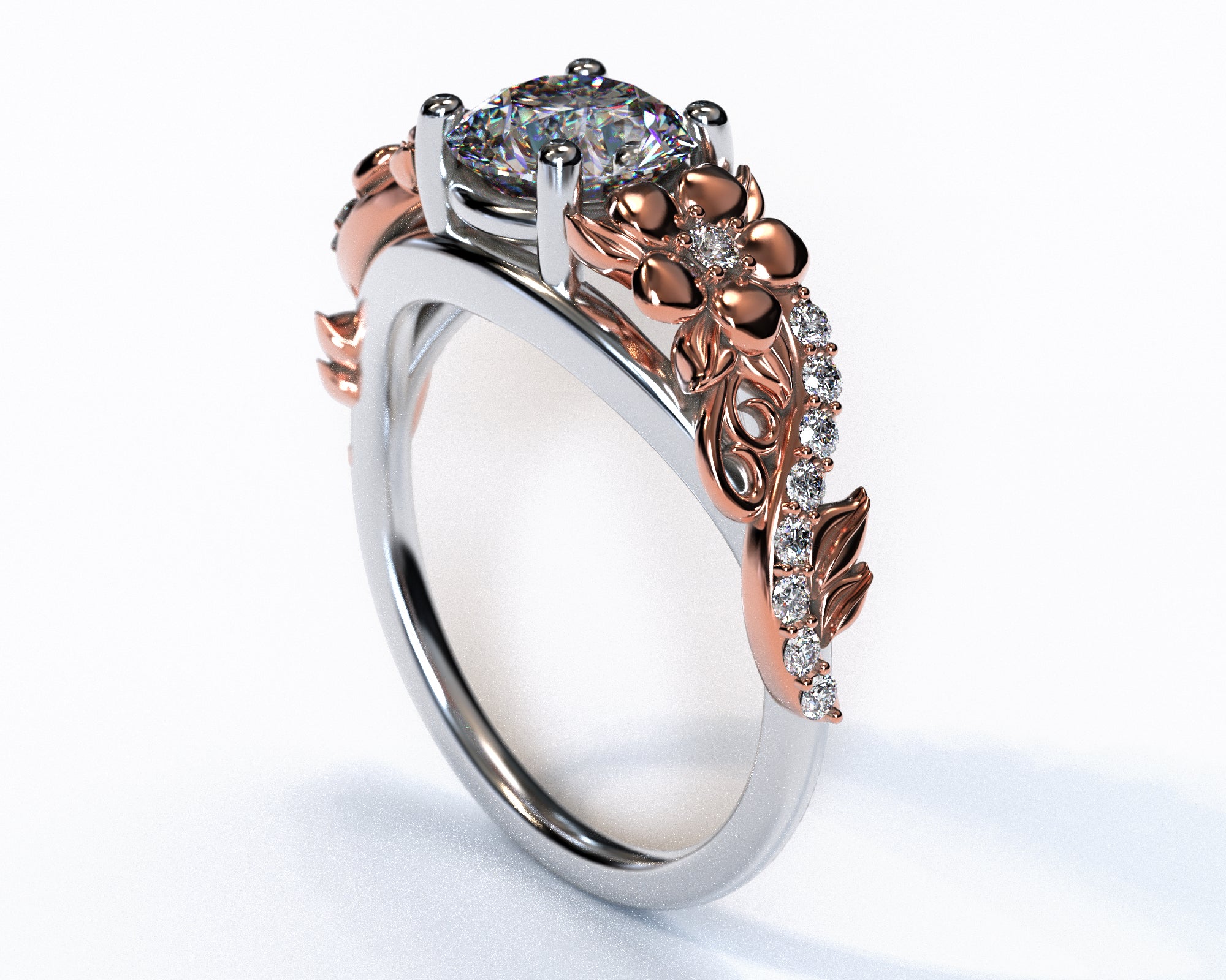 Exquisite Lotus Flower Engagement Ring for Women - Elegant Floral Wedding Band, 14K Gold or Sterling Silver - Perfect for Proposals, Anniversaries & Romantic Occasions