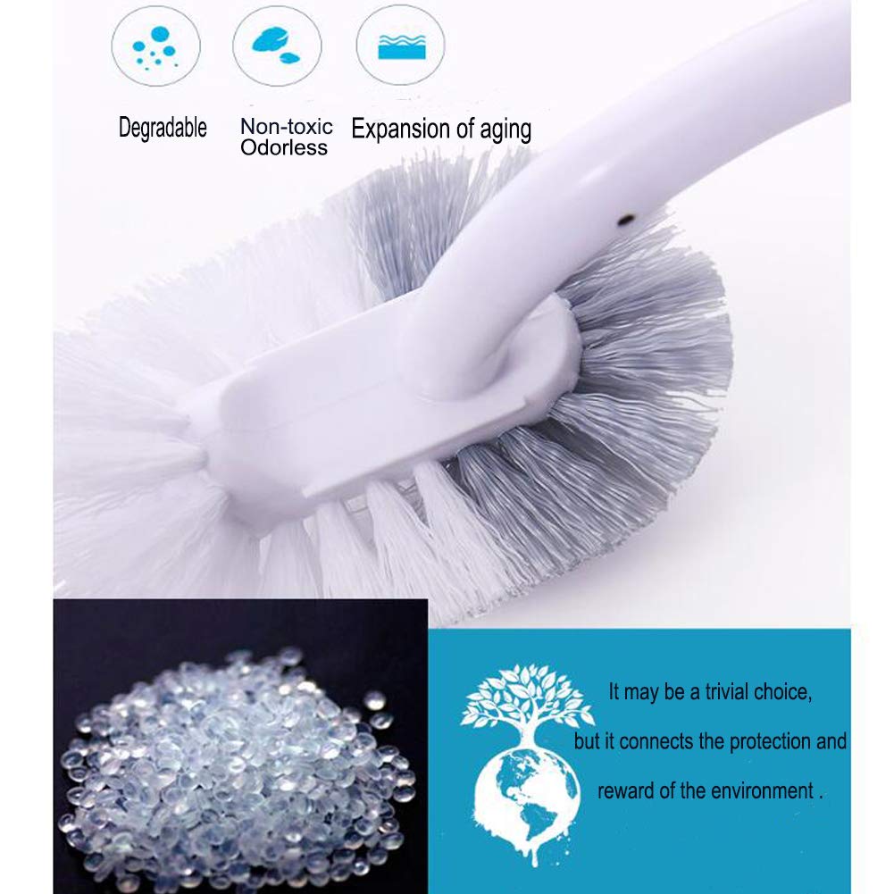 Marbarsse Toilet Bowl Brush and Holder Set - Curved Design for Deep Cleaning Under Rim, Compact Bathroom Cleaning Tool, Easy to Use and Store (1 Pack) - Ideal for Home, Apartment, and RV Bathrooms