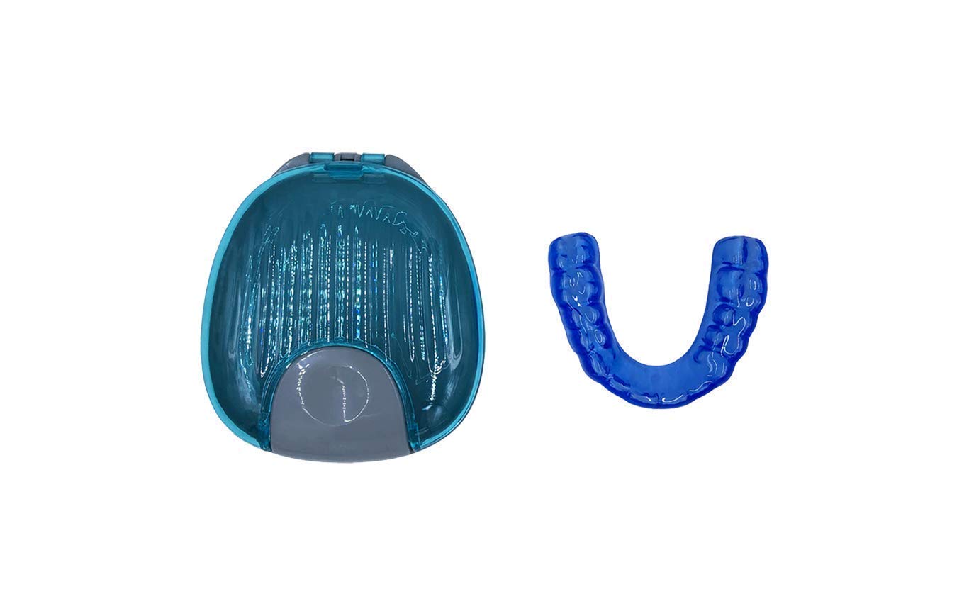 Custom Dental Night Guard for Teeth Grinding & Clenching - Durable Mouth Guard for Bruxism Relief - Upper Guard (Hybrid 3mm Blue) - Perfect for Nighttime Teeth Protection & Jaw Pain Relief - 1 Pack