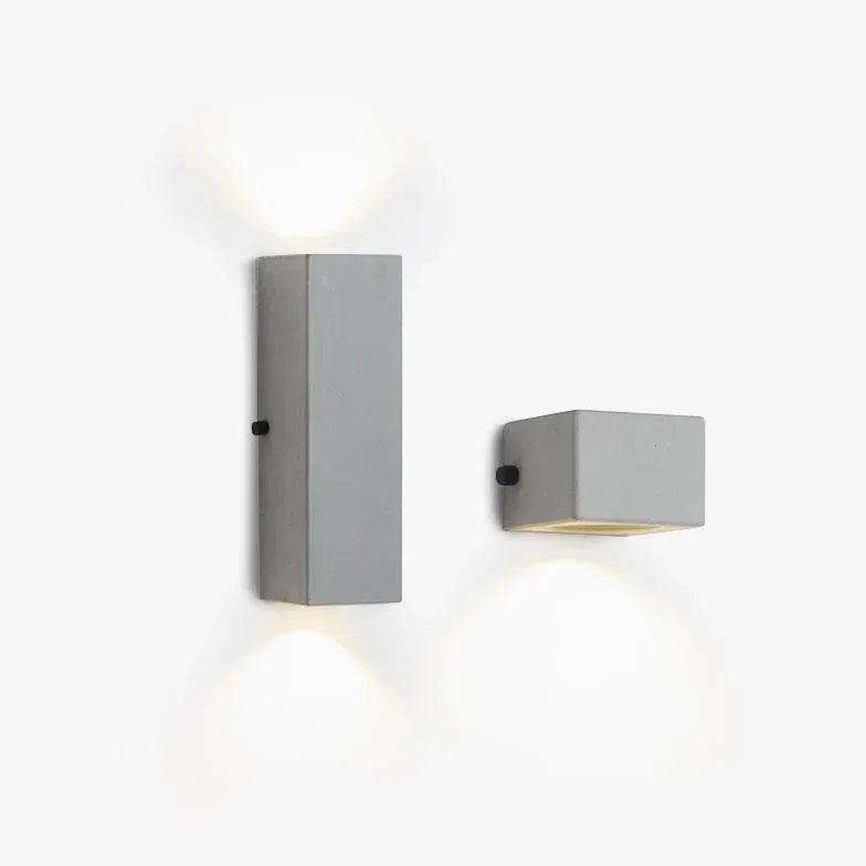 White Square Outdoor Up and Down Wall Lights - Modern LED Exterior Lighting for Patio, Garden, Facade & Entryway - Waterproof IP65 for All Weather Use