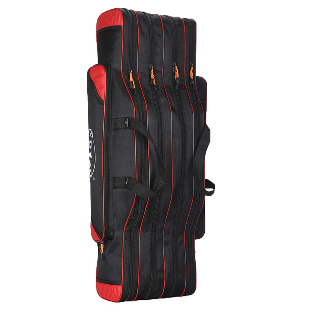 Portable Fishing Tackle Bag - Waterproof Oxford Fabric with 2/3/4 Layers Storage for Fishing Rods & Gear - Ideal for Camping, Beach & Boat Fishing Trips