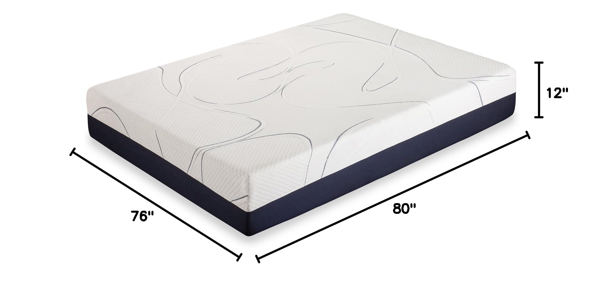 MyGel 12 Inch King Size Memory Foam Mattress for Back Pain Relief - Premium Cooling Gel Infused Mattress for Side, Back & Stomach Sleepers - Perfect for Bedroom, Guest Room & Apartment