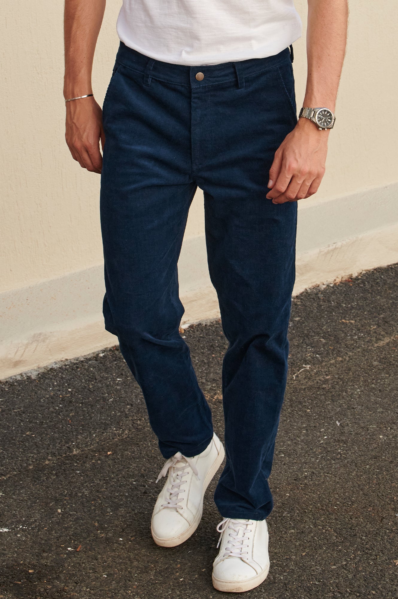 Men's Navy Corduroy Pants - Comfortable & Stylish Casual Trousers for Everyday Wear