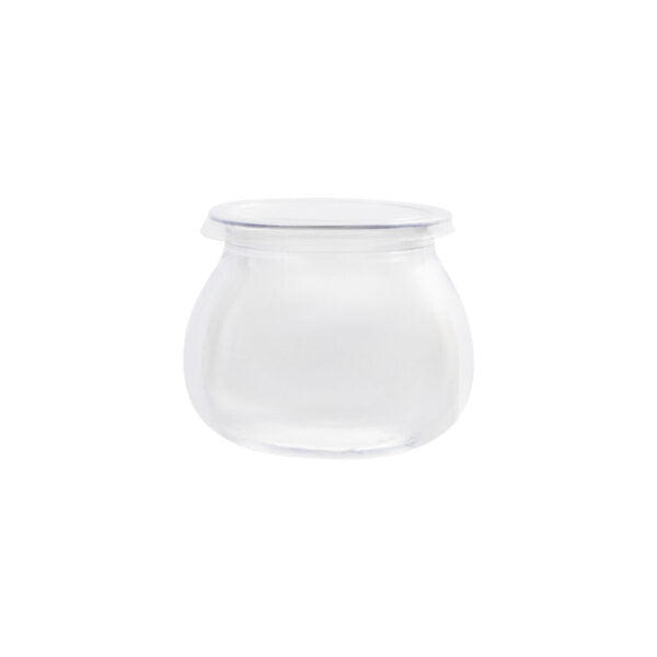 6 oz. Clear Plastic Mousse Cups with Lids - 8 Pack | Disposable Dessert Containers for Parfaits, Pudding, Jello & Party Snacks